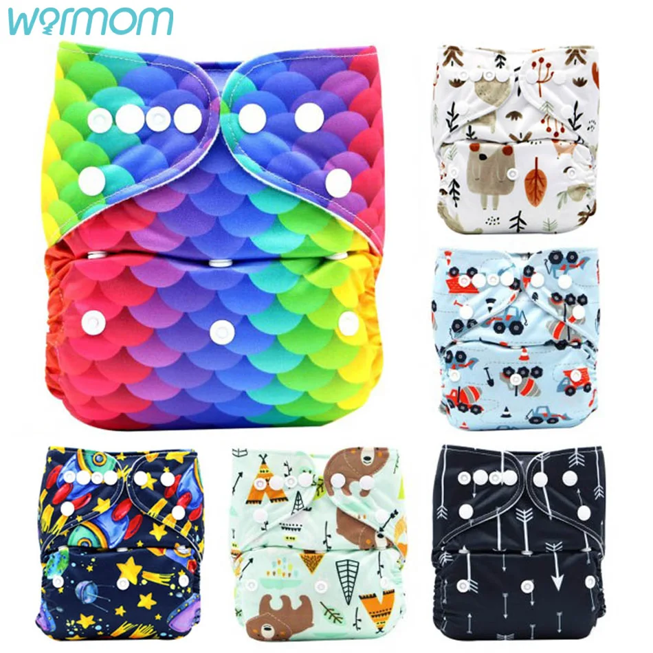 

Warmom New Baby Cloth Diapers Porket Adjustable Boy Girl Newborn Washable Waterproof Reusable Nappies Baby Accessories