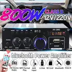 Двухканальный усилитель мощности AK380AK370AK170, 400 Вт, bluetooth, Hi-Fi, класс D, пульт дистанционного управления, FM-радио, AUX, USBSD