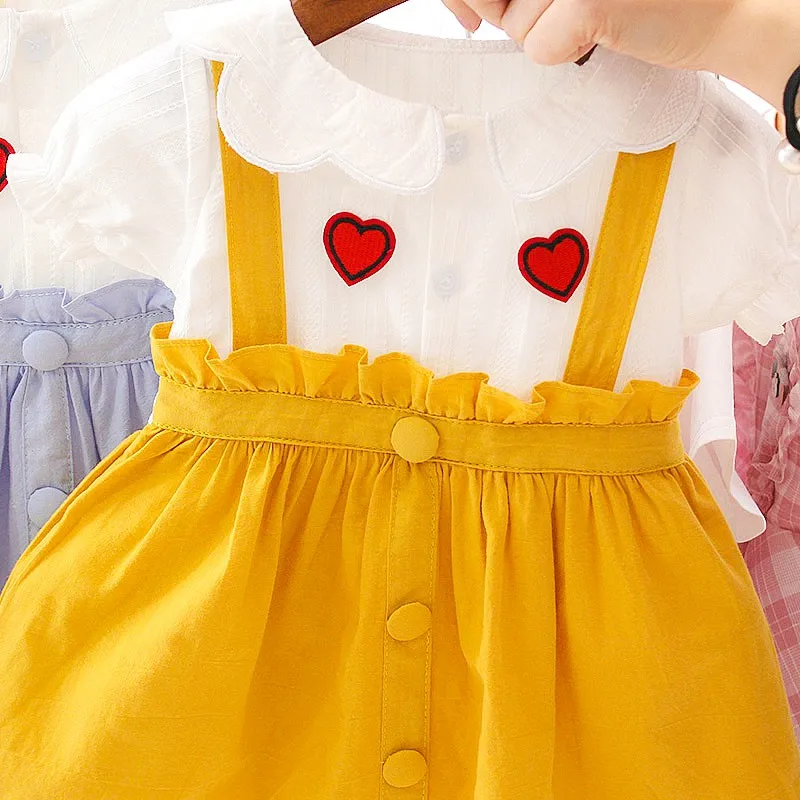 Милые летние платья принцессы для маленьких девочек 3 цвета Хлопковое платье с