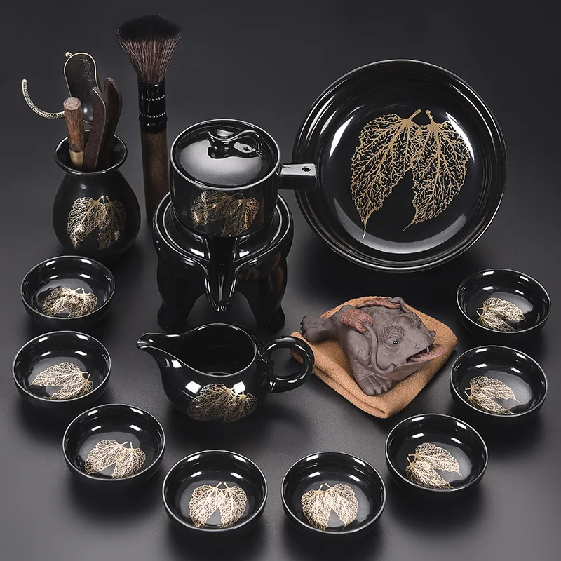 

Chinese Luxury Tea Set Teaware Ceramic Portable Tea Set Gaiwan Ceremony Kahve Fincan Takimlari Vintage Porcelain Teapot 60AA07