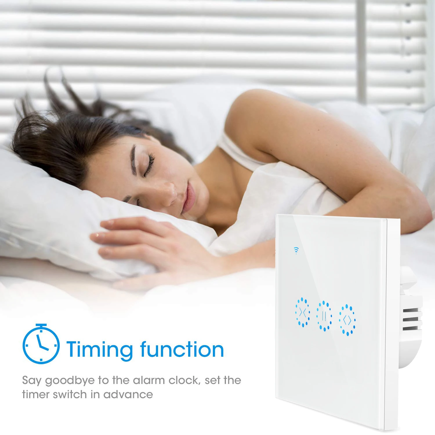 Умный Wi Fi переключатель для штор сенсорный настенный электродвигателя