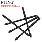 Профессиональное сверло с шестигранным хвостовиком 345681012 мм, центральное сверло для стекла, плитки, стен, бетона, дерева, металла, сверлильный инструмент