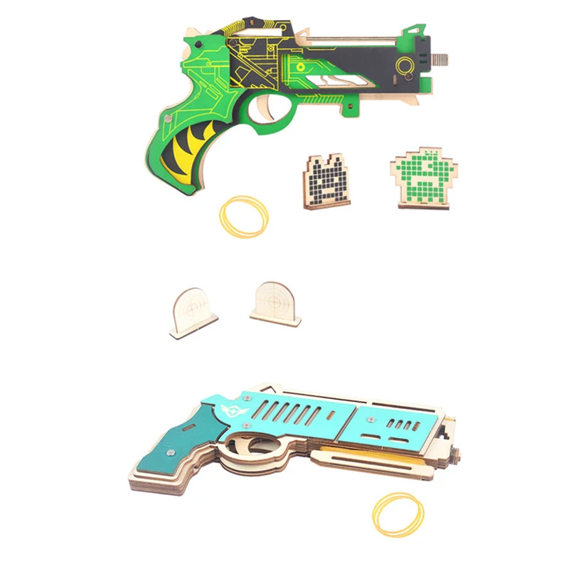 

Rubber Band Gun Puzzle 3D Wooden Puzzle Model Kit Woodcraft Assembly Kit Toy Adult DIY Craft Building Toys for Children