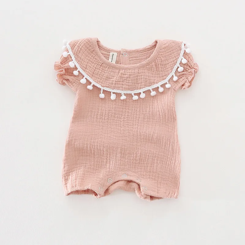 Милый комбинезон для новорожденных девочек Лето 2017 цельнокроеный костюм