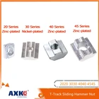 Алюминиевый экструзионный профиль AXK 2020, 3030, 4040, 4545, квадратные гайки, M3, M4, M5, M6, M8, M10, Т-образная направляющая, гайка с Т-образным пазом