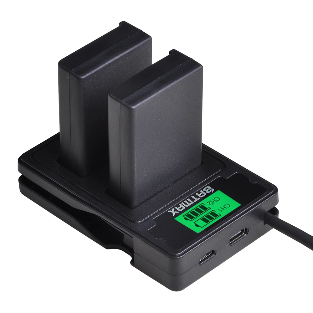 Аккумулятор Batmax EN-EL9 EN-EL9a EN EL9 + двойное зарядное устройство USB с ЖК-дисплеем и