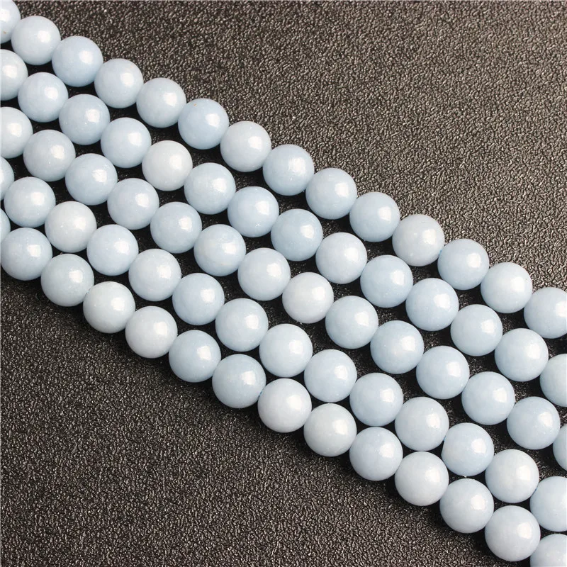 

Fashion jewelry 4 / 6 / 8 / 10 / 12mm Angel Blue loose Bead natural stone suitable for DIY bracelet necklace accessories