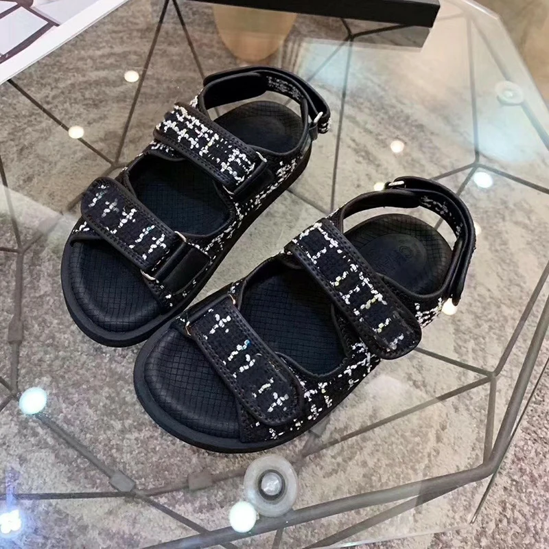 

Hook-loop Flat Sandals Summer Casual Beach Outdoor Woman Shoes Fashion Luxury Designer Brand Sandalias De Verano Para Mujer