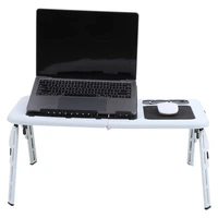 adjustable laptop notebook pc desk with cooling fan folding portable car bed sofa desk stand table tray