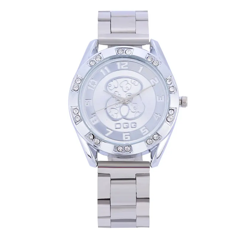 

2020 Top Luxury Brand Bear New Fashion Diamond Watch Women Classic Dress Watches Casual Stainless Steel WristWatches Reloj Mujer