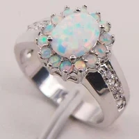 2021 cute woman rings korean fashion gothic accessories flower opal sunflower diamond studded ring gold jewelry engagement ring