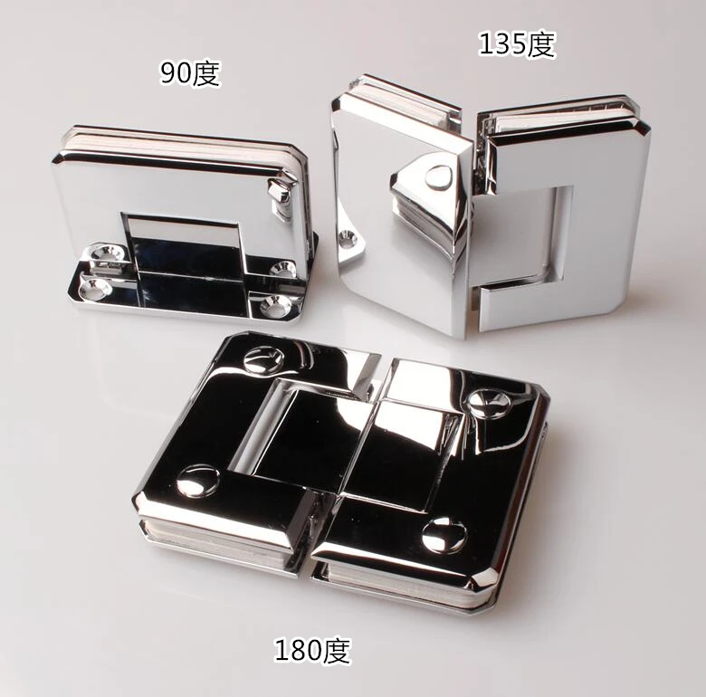 Стеклянные дверные петли из чистой меди для ванной комнаты со стеклянными