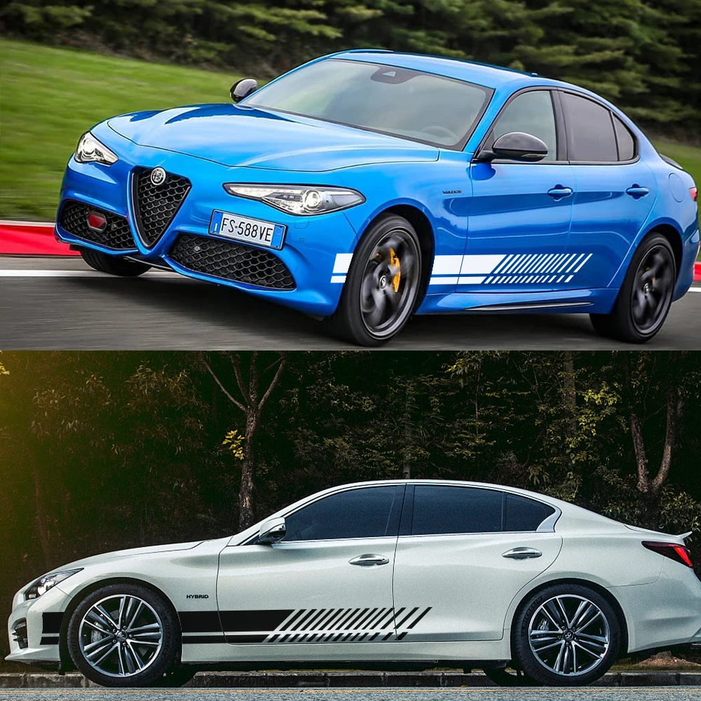 

Боковые автомобильные наклейки для BMW, Audi, Peugeot, Ford, Volkswagen, VW, Renault, Opel, Chevrolet, Honda, Citroen, Alfa Romeo, 2 шт., автомобильные аксессуары