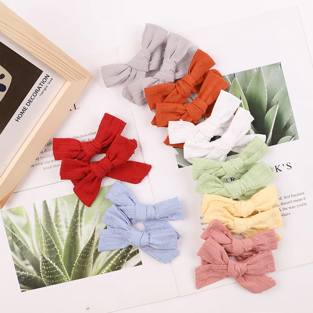 Handmade Bowknot Infant Hair Clips Cute Princess Bangs Hairpins Diy Children Headwear Baby Photography Props