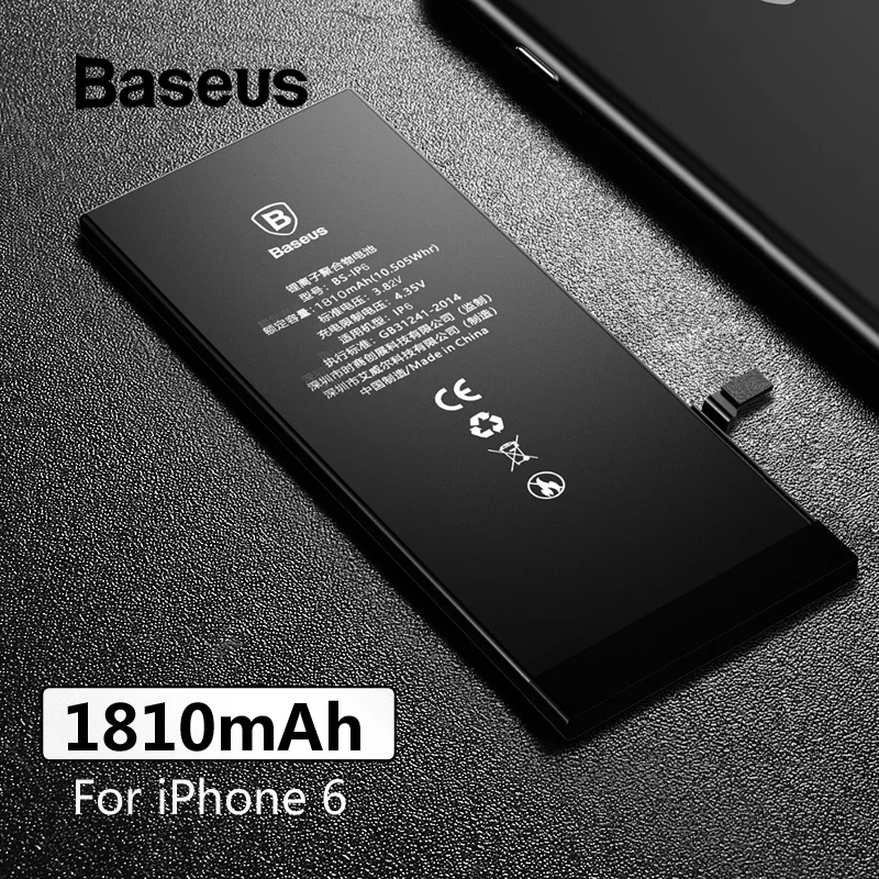 For iPhone 6 Baseus для iPhone 5S 6 6 S 7 Сменные батареи с бесплатной установкой набор инструментов Внутренняя батарея для iPhone 5S 6 6 S 7 - Цвет: For iPhone 6
