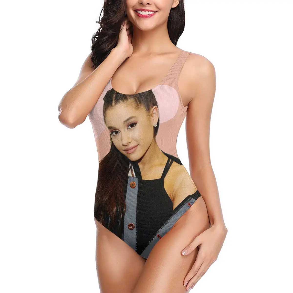 

Swimsuit female 2021 new Ariana-grande sexy one-piece swimsuit sexy show thin holiday hot spring beach swimming one-piece