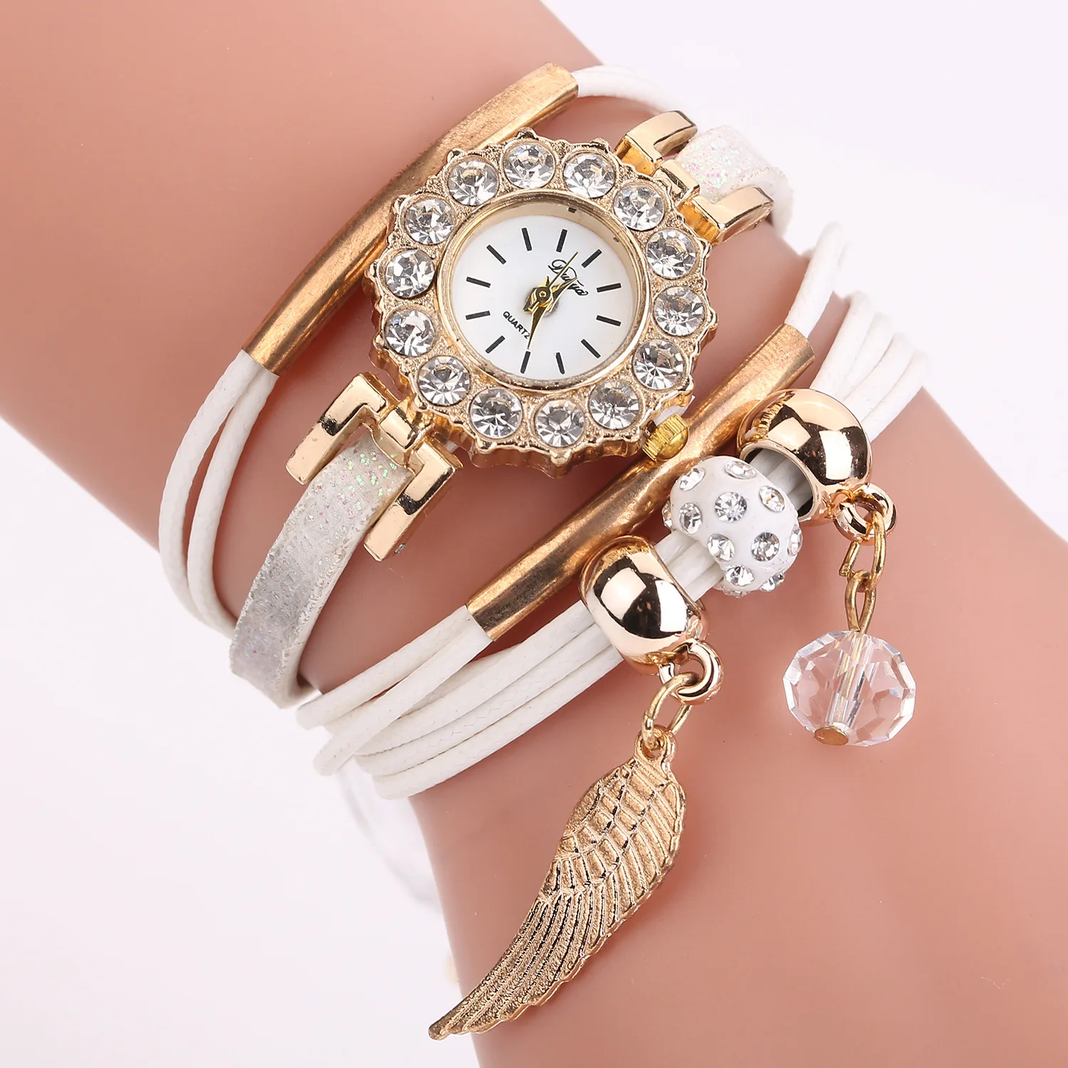 Роскошные модные женские часы-браслет с бриллиантами наручные часы сплав крылья