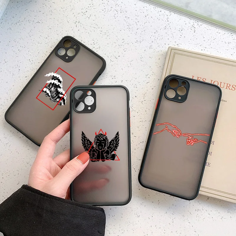 Fashion Abstract Art David lines Adam hard Creativity Case For iPhone 13 12 11 Pro X XS Max XR 7 8 Plus SE2020 angel Back Cover