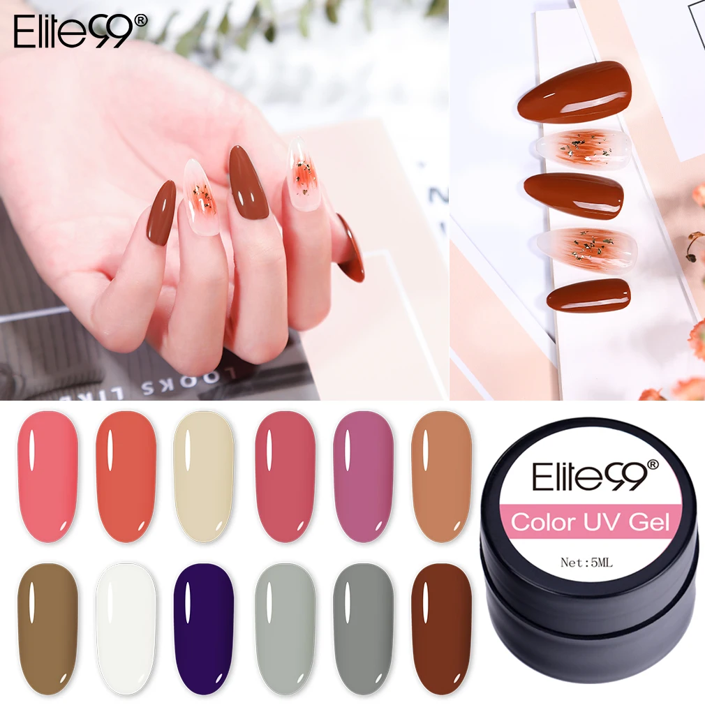 Elite99 Цвет гель Краски УФ Гель лак для ногтей растворимый Led Лампа 90 s Блестящие