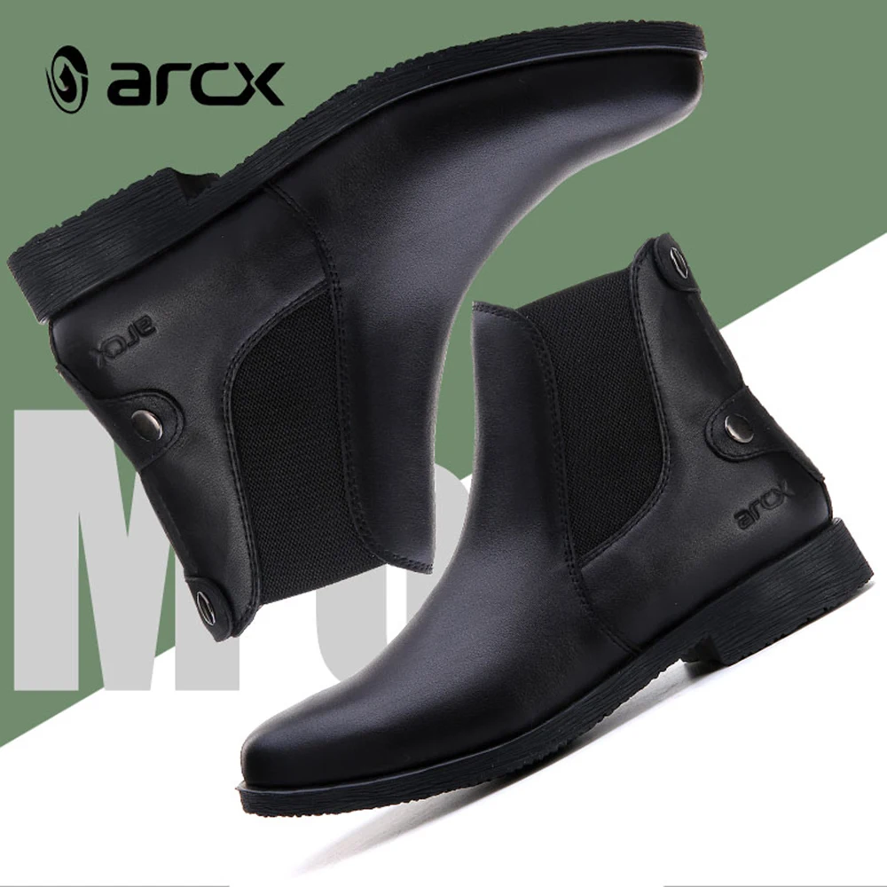 

ARCX Retro Cowhide Motorcycle Boots Mens Four Seasons Waterproof Breathable Motorcross Boots leather ankle motorcycle shoes