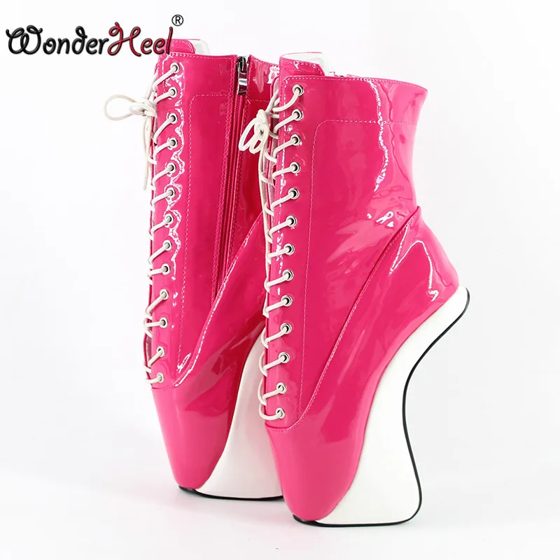 Wonderheel/женские ботильоны Туфли-лодочки на очень высоком каблуке 7 &quotИзогнутые