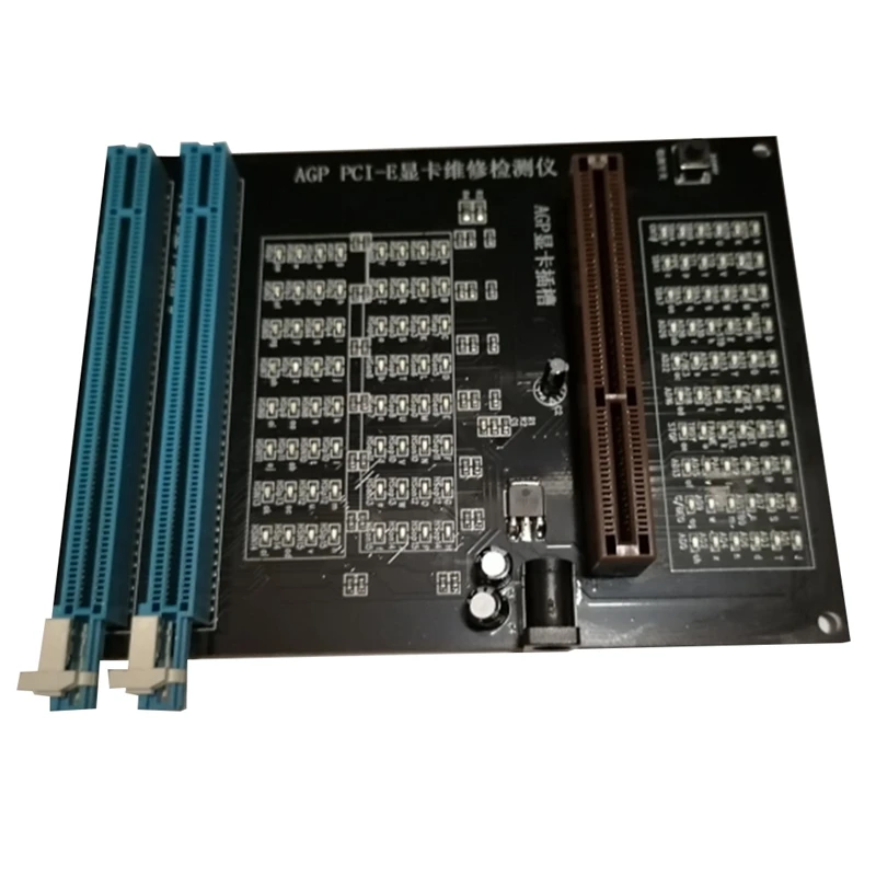 Новый ПК AGP PCI-E X16 тестер разъемов двойного назначения дисплей изображение