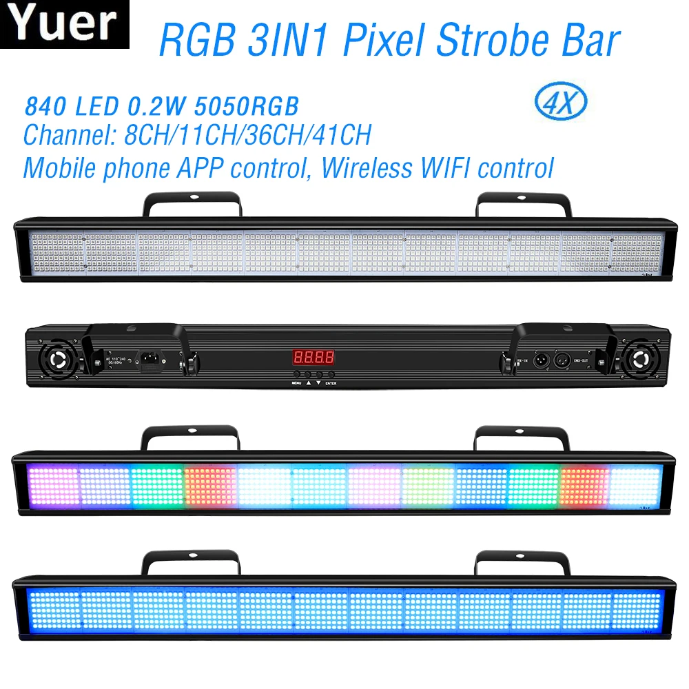 

4 шт./лот RGB 3 в 1 Светодиодная панель DMX стробоскоп настенный светильник DMX512 384 шт. бег лошадь DJ диско Вечеринка клуб стробоскоп моющийся насте...