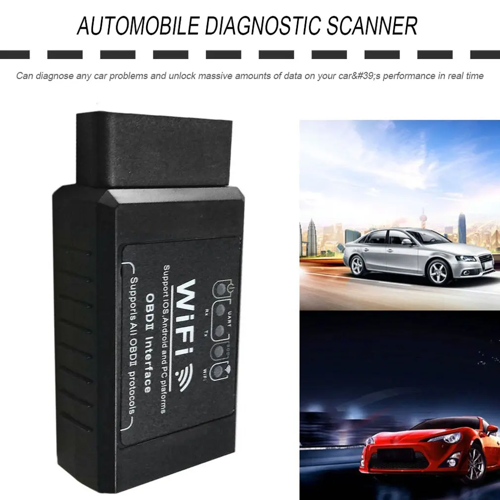 ELM327 беспроводной Wifi OBD2 OBDII сканер Авто Диагностический двигатель инструмент