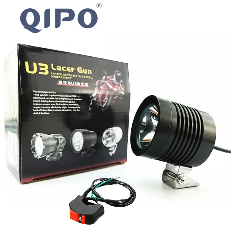 QIPO 1 шт. мотоциклетные светодиодные стробоскопические фары U3 Spot внешние DRL