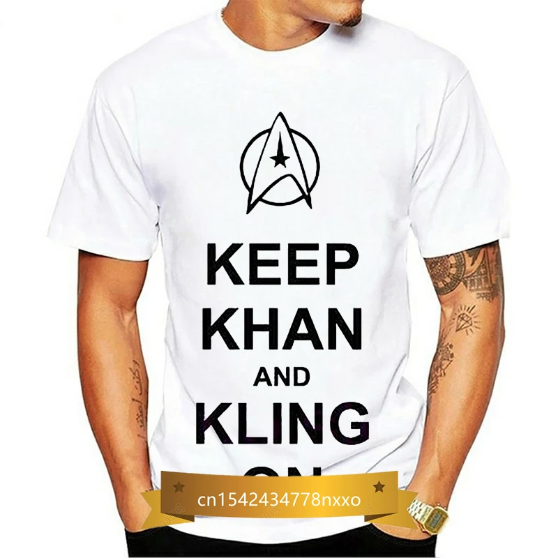 

Mens Keep Khan And Klingon T Shirt Funny Star Startrek Tshirt Spock