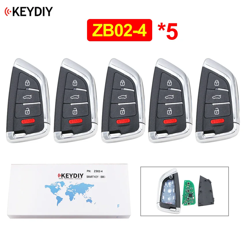 Универсальный смарт ключ KEYDIY с 4 кнопками 5 шт./лот пульт дистанционного