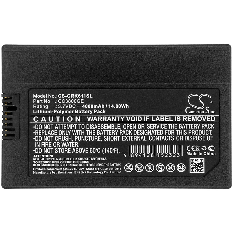 

Cameron Sino CC3800GE Battery for GE Druck DPI 611 Druck DPI 612 DPI 612 Flex 4000mAh