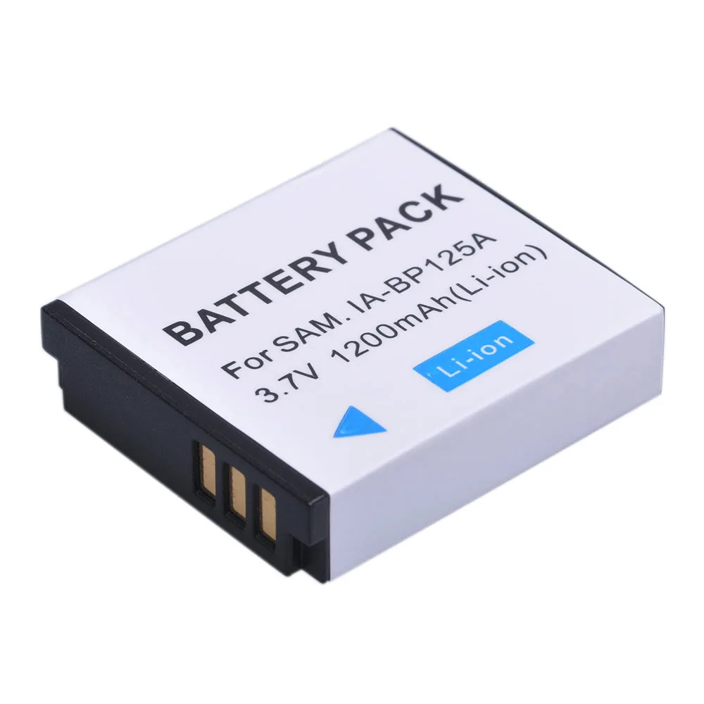 1X 1200 мАч IA BP125A перезаряжаемая батарея для камеры Samsung HMX QF20 QF30 QF300 M20 Q10 |Цифровые