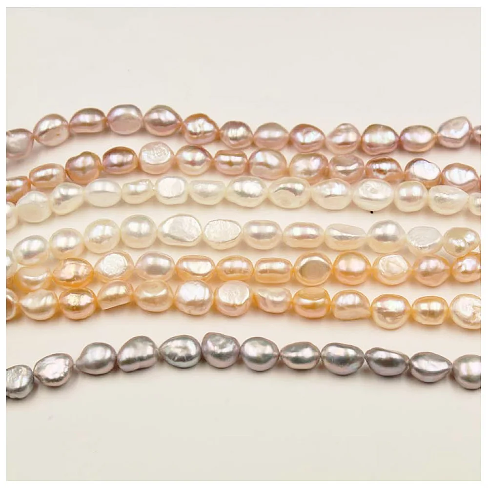 Небольшие бусины неправильной формы с натуральным пресноводным жемчугом 9 10 мм в