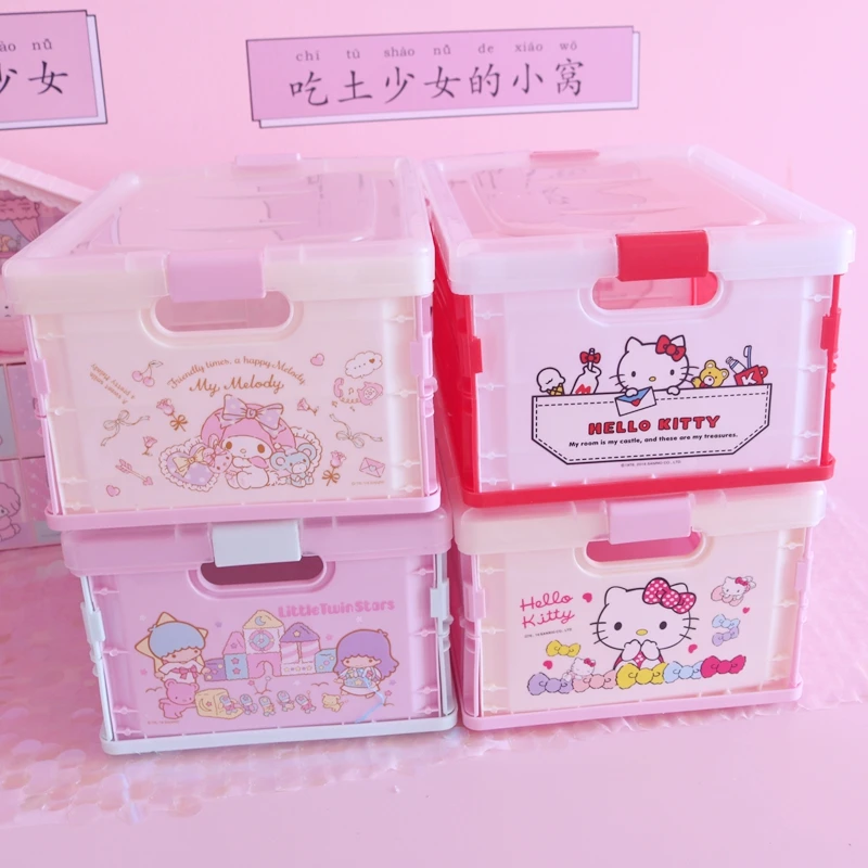 Hello kitty большая Мелодия пластиковая коробка для хранения Органайзер одежды