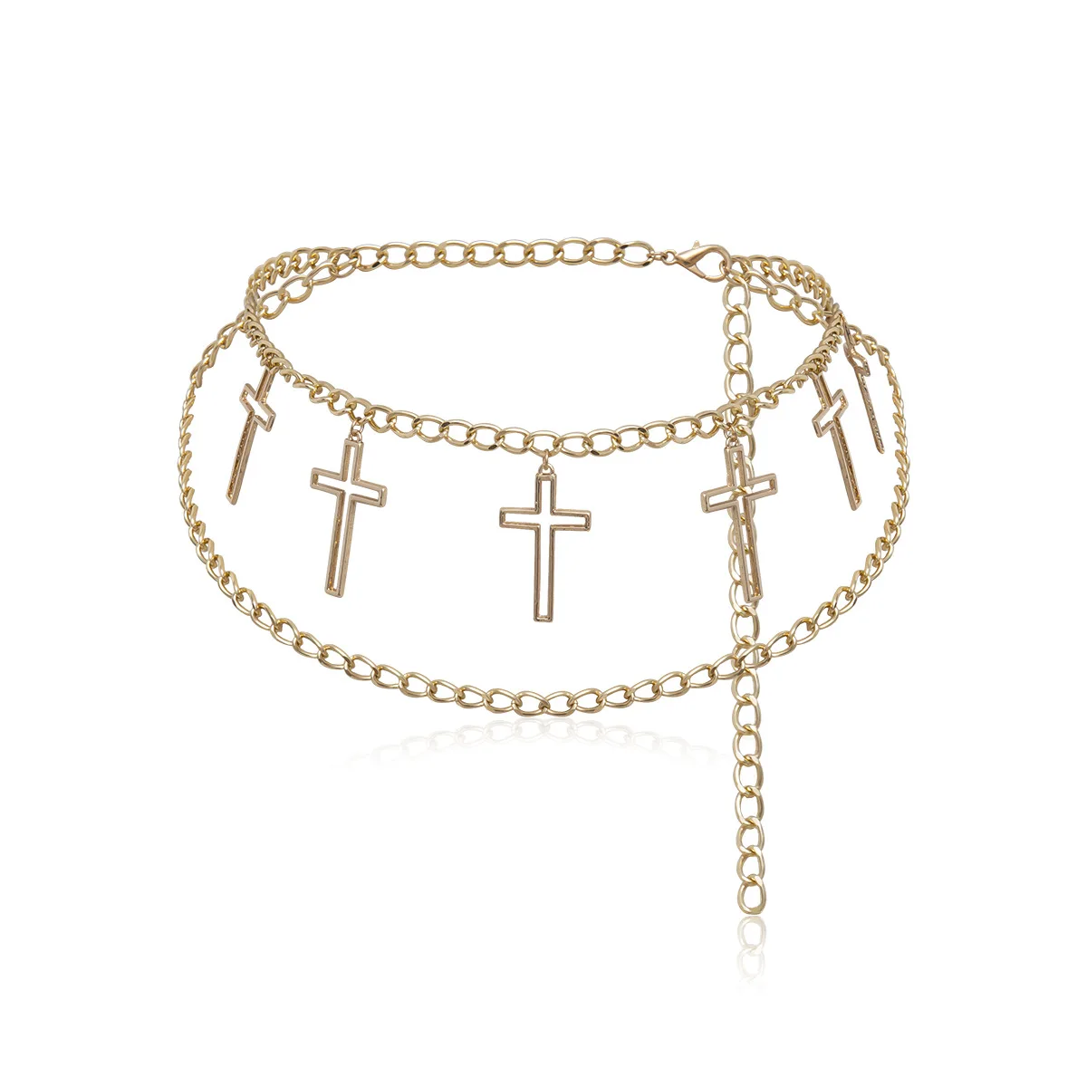 Мода крест простой сексуальный тела раб на цепи жгут Пояс ожерелье для живота