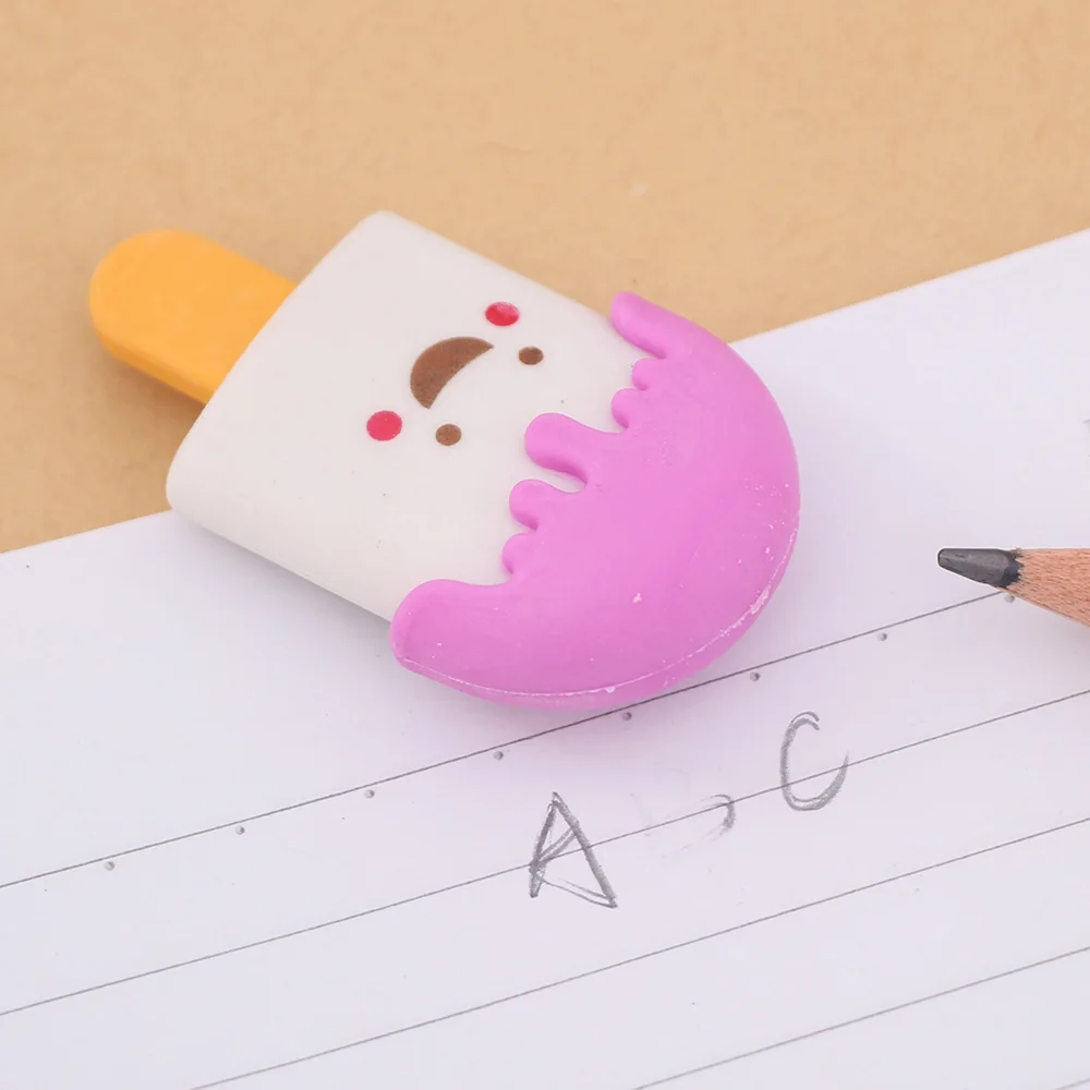 Высококачественный милый ластик для мороженого смайлика резинка карандашей