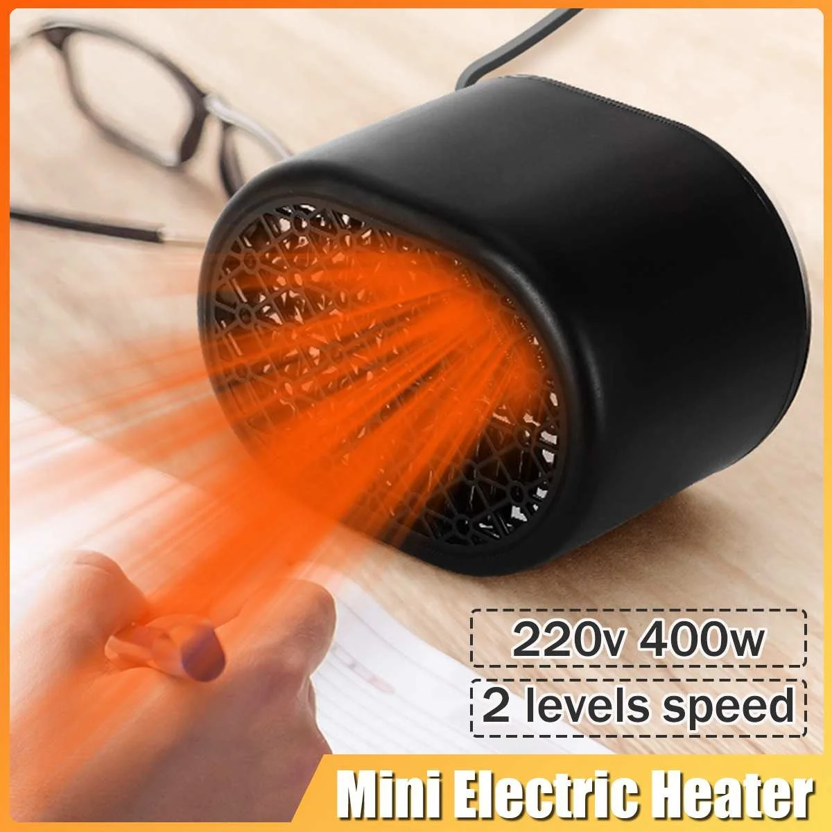 

400W portable miniature electric heater, desktop heater, office and household wall mounted bathroom radiator. CN(Origin)