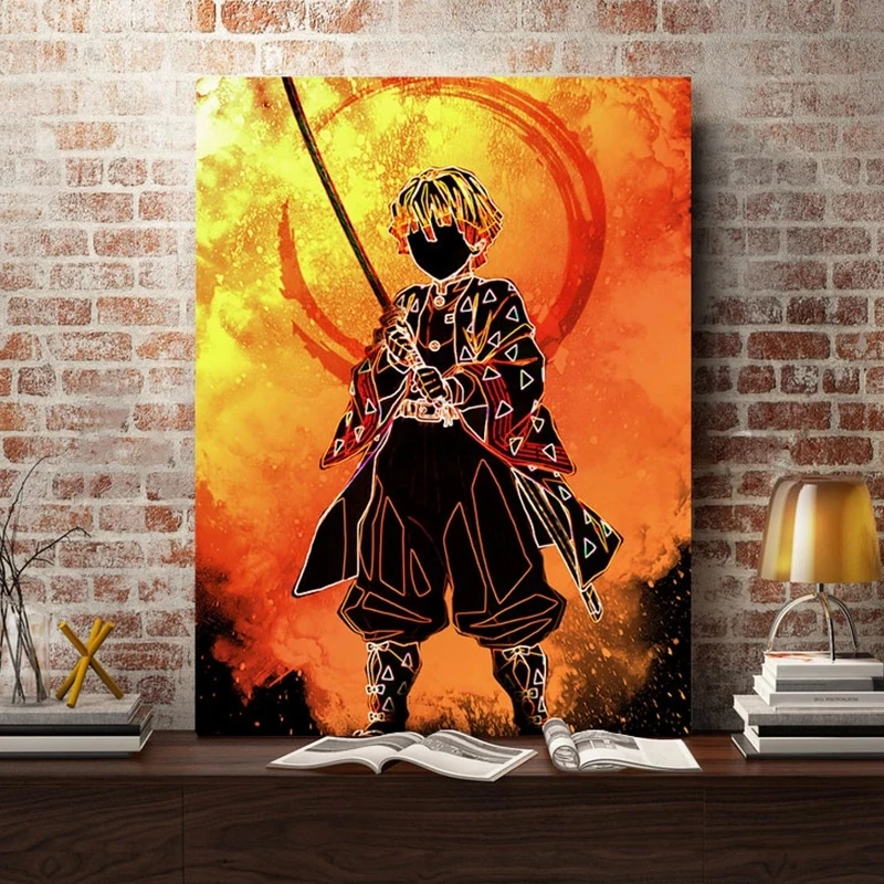 

Agatsuma Zenitsu Demon Slayer Poster Canvas Wall Art Home Decor Modular Hd Prints Painting Picture Frame For Kid Children Room