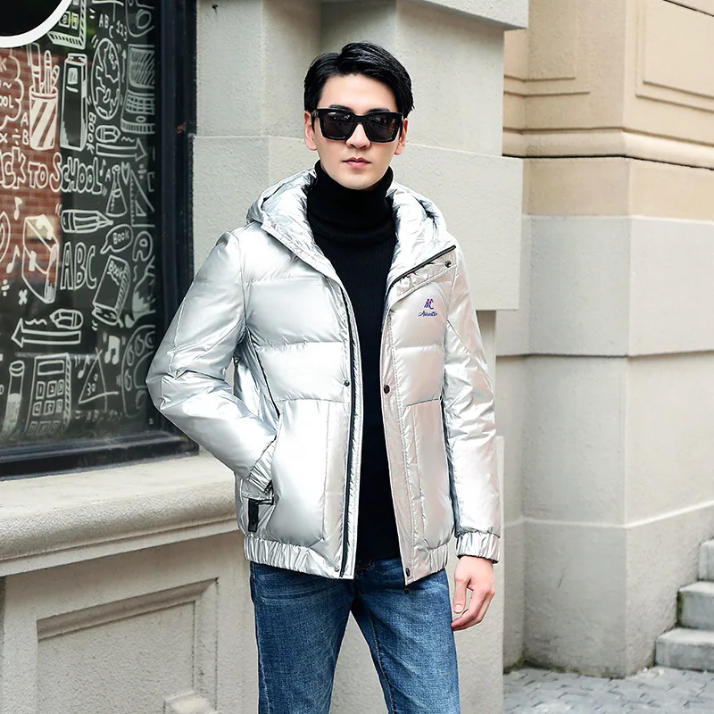 Зимнее пуховое пальто для мужчин толстый теплый пуховик Мужское зимний