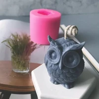 3d owl animal silicone soap mold resin clay candle molds fondant cake decorating tools chocolate candy pastry cake baking molds