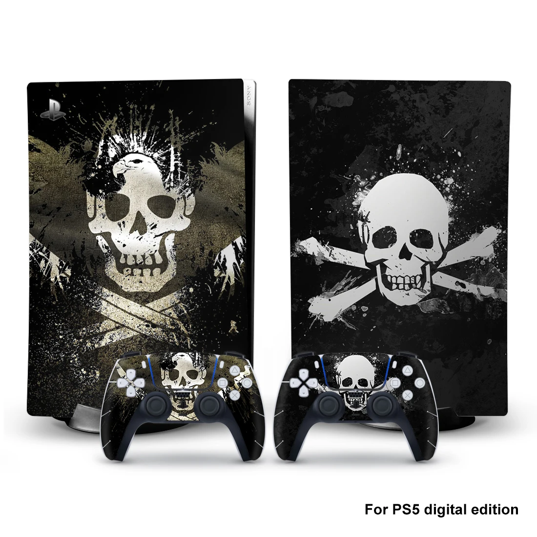 

Наклейка с рисунком черепа PS5 для Playstation 5 и 2 контроллеров
