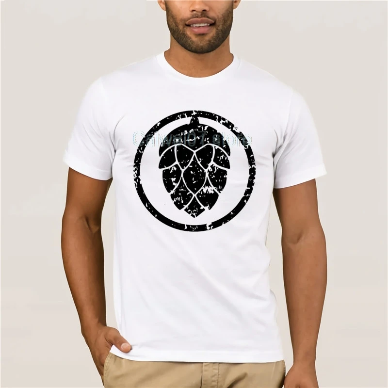 Крутая Мужская футболка с круглым вырезом тренды IPA ремесло Пиво Хмель Логотип