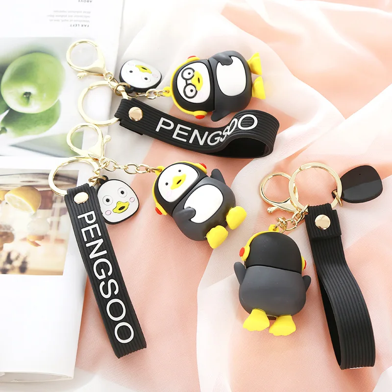 

Cartoon Cute Penguin Action Figure Keychains Exquisite Creative Doll Key Chain Package Car Interior Decoration Pendant Key Ring