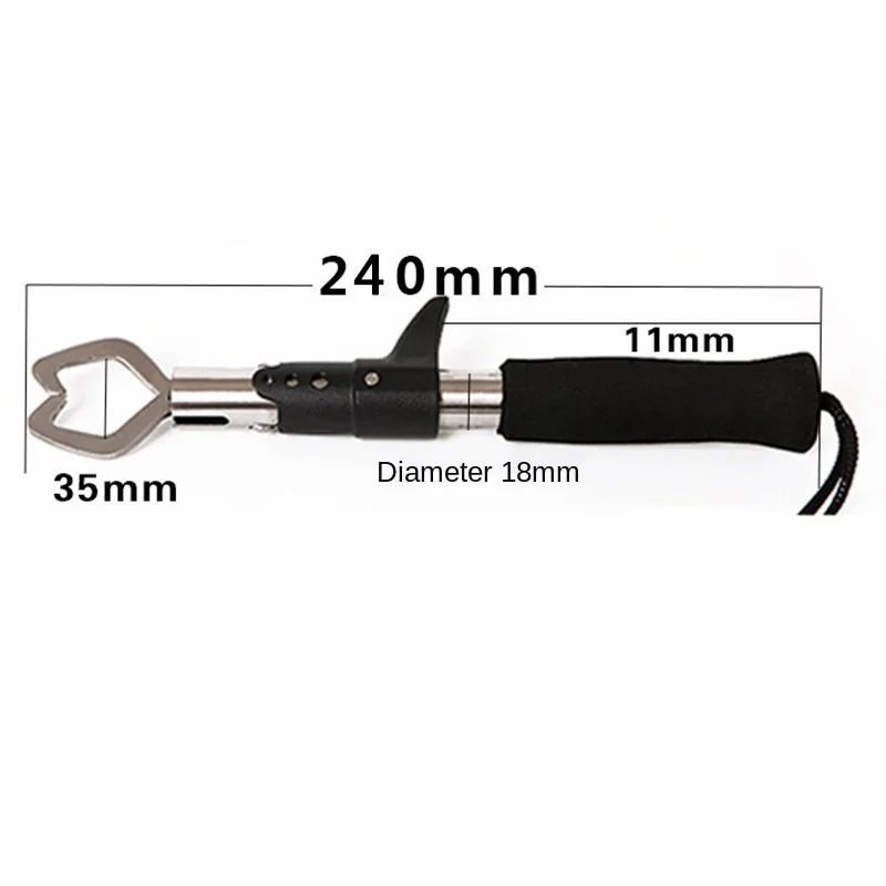 

1PCS Portable fishing tongs stainless steel lip grip to catch carp fishing Alicate De Pesca fishing tackle tools