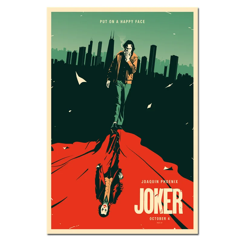 345 Фильм Джокер Шелковый плакат Джокер происхождения фильм Художественная печать комиксы Настенный декор картины Бэтмен Хоакин Феникс фильм плакаты - Цвет: 345