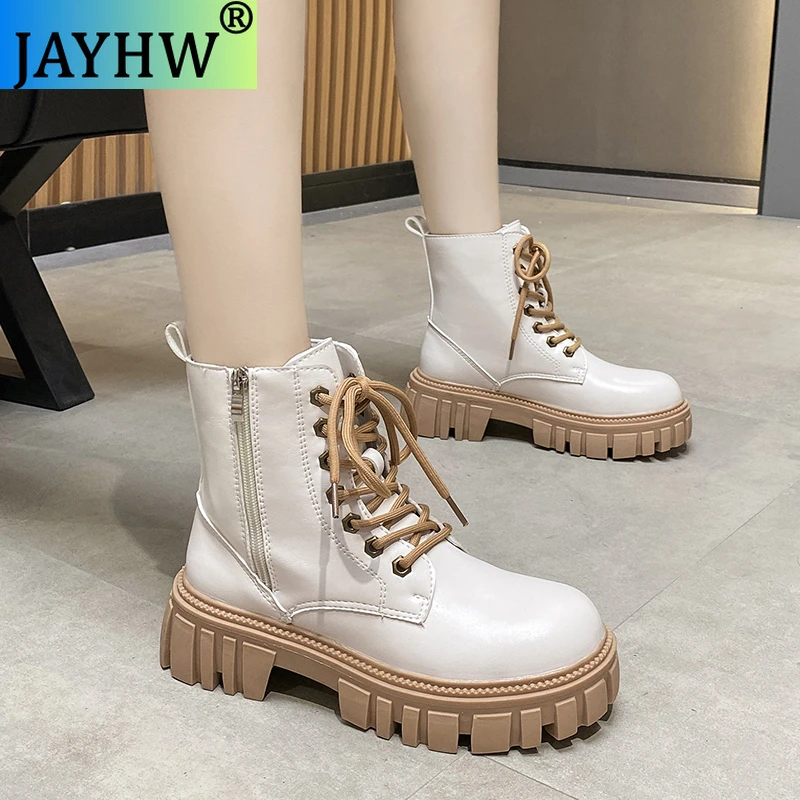 

JAYHW дизайнерские женские ботильоны, женские зимние полусапожки на массивной подошве, женские модные ботинки на платформе в стиле панк, готи...