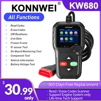 konnwei kw680 code reader scanner tools vin tpms abs srs full obd2 function kw 680 russian car diagnostic tool pk ad310 om123