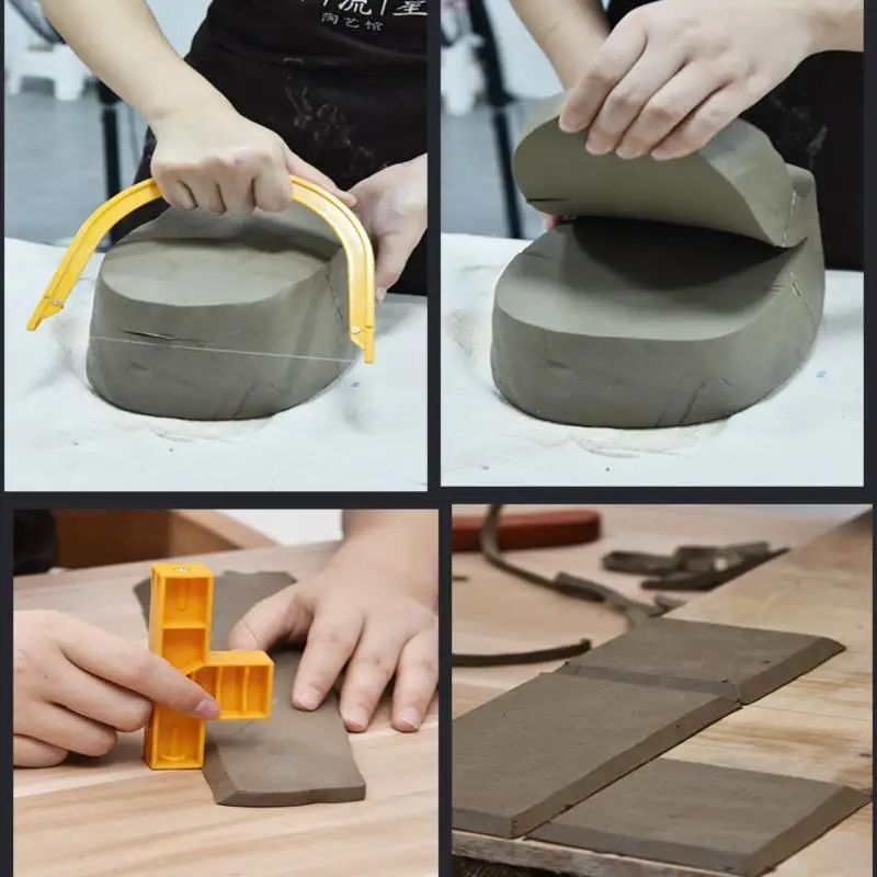 Инструменты для керамики ремешок глины резак угловая пластиковая ручка лук