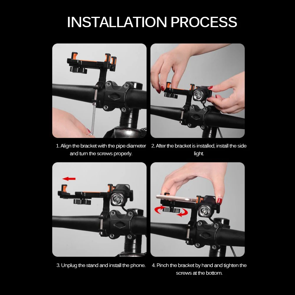 

Bicycle Light XPG Lamp Beads Bike Front Light USB Rechargeable Power Banks Cycling Phone Stand Multifunction MTB Flashlight
